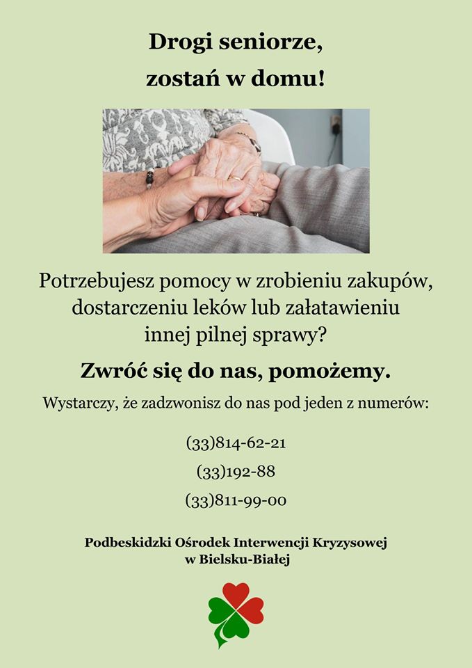 Drogi Seniorze zostań w domu