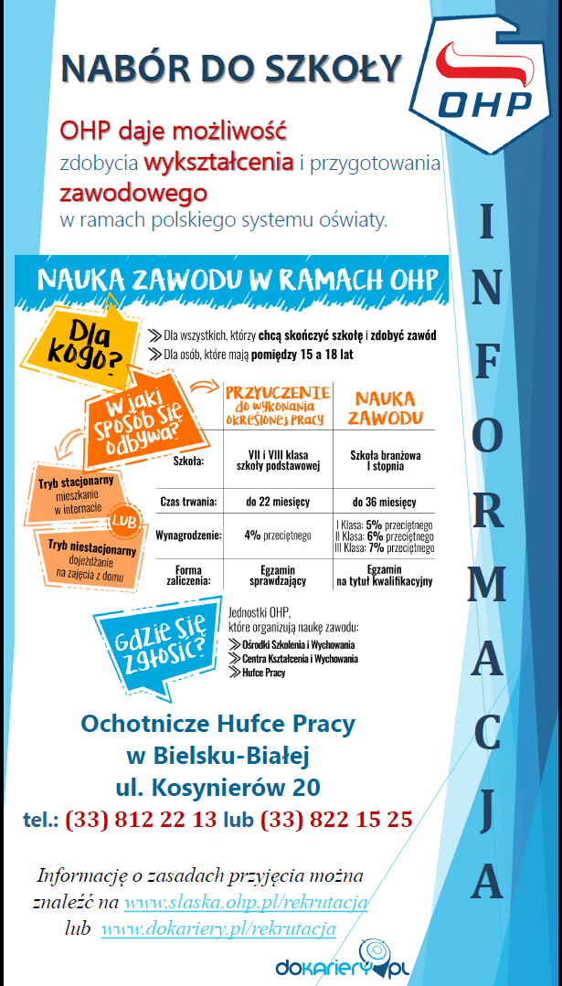 Nabór do szkoły plakat