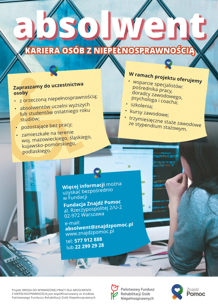 Absolwent kariera osób z niepełnosprawnością plakat