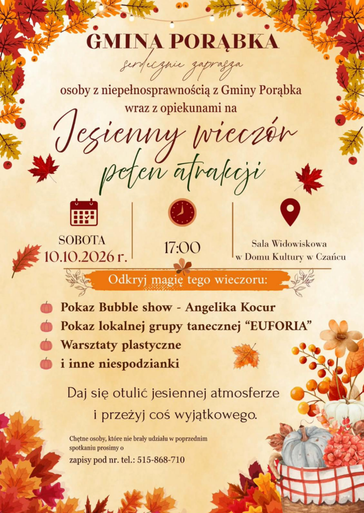 Jesienny wieczór pełen atrakcji